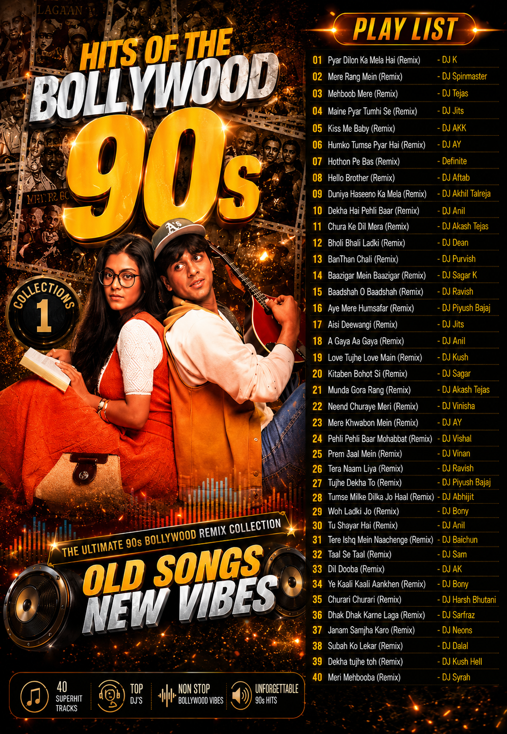 Hits of The Bollywood 90s – Collection 1 | Old Songs New Vibes DJ Remix Playlist